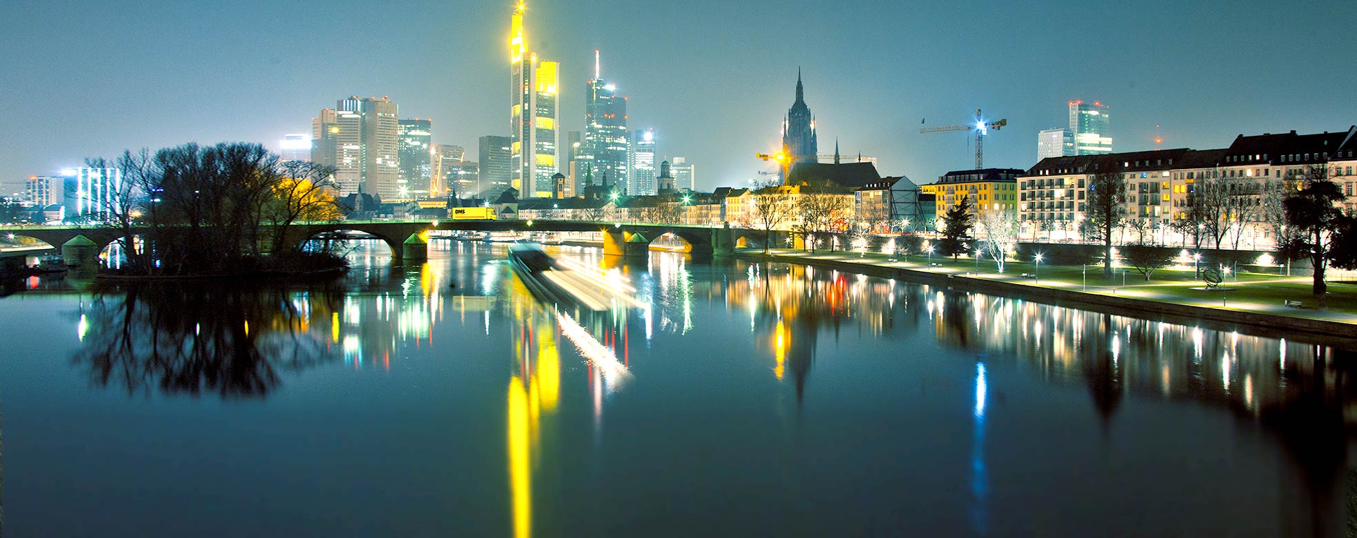 nächtliche Skyline Frankfurt